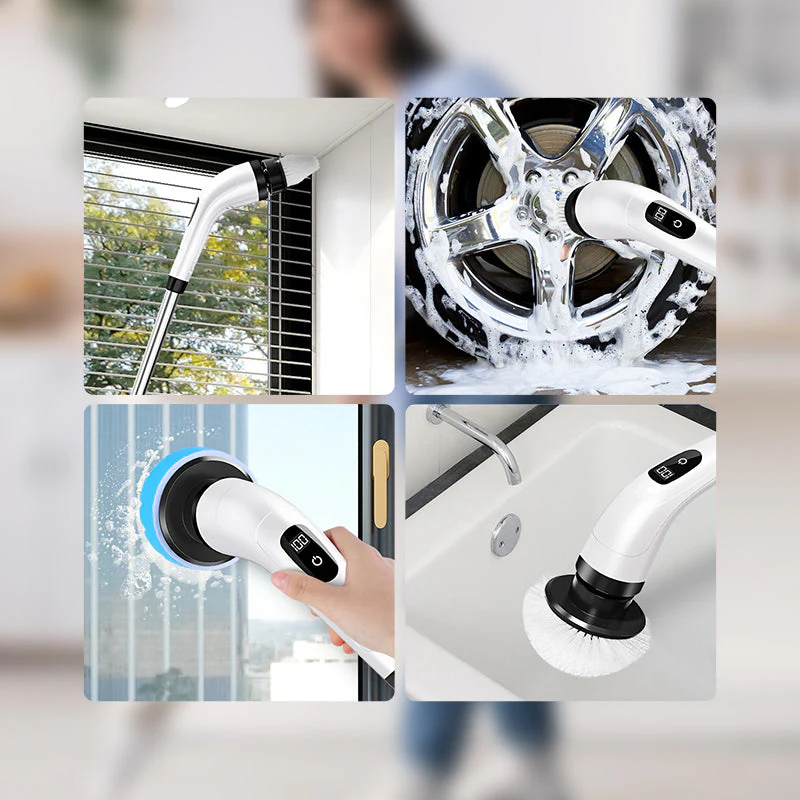 💯 Offre à moitié prix limitée dans le temps - 🥰 Ensemble de brosse de nettoyage électrique 8 en 1 pour la maison - Image 7