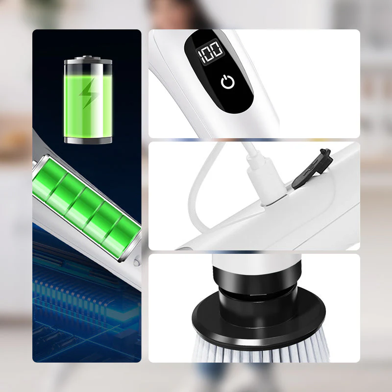 💯 Offre à moitié prix limitée dans le temps - 🥰 Ensemble de brosse de nettoyage électrique 8 en 1 pour la maison - Image 8