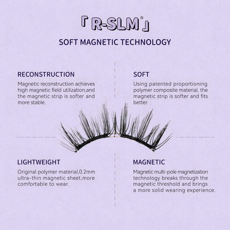 Adhesive Free Long Lasting Soft Magnetic False Eyelash - Image 2