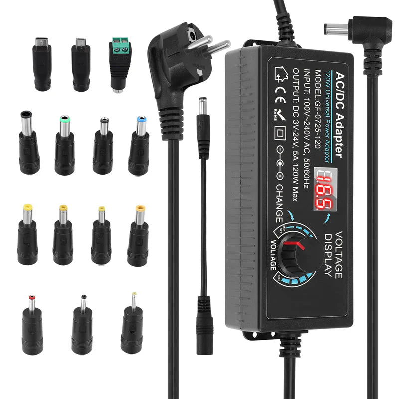 📢📢50 % DE RÉDUCTION !! ⏰Adaptateur secteur universel réglable 3 V-24 V 3 A CA/CC - Image 7