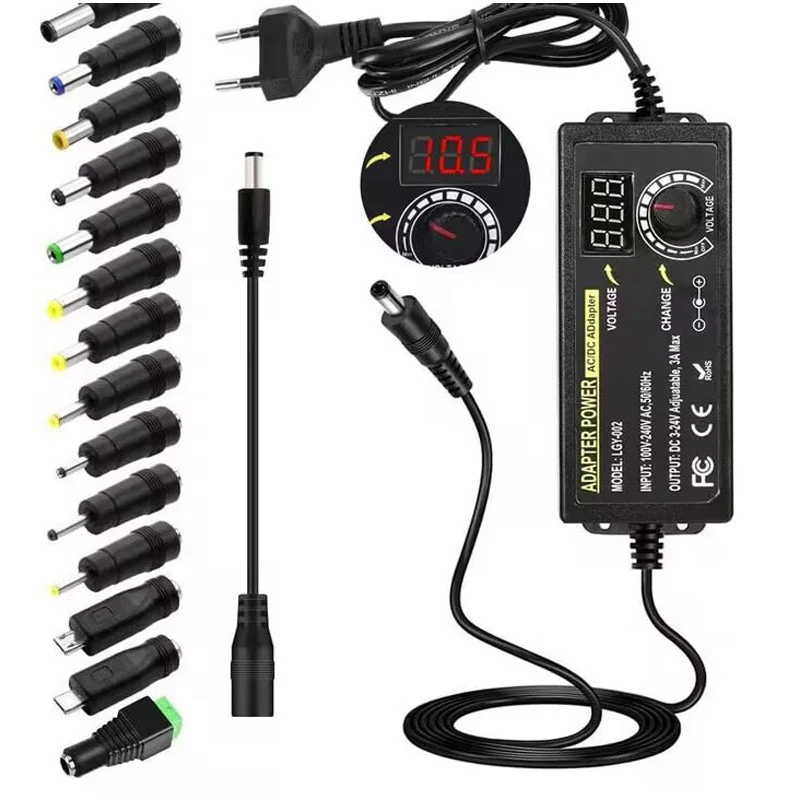 📢📢50 % DE RÉDUCTION !! ⏰Adaptateur secteur universel réglable 3 V-24 V 3 A CA/CC - Image 8