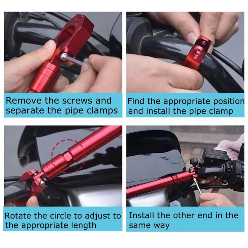 Levier de stabilisation réglable pour guidon de moto - Image 12