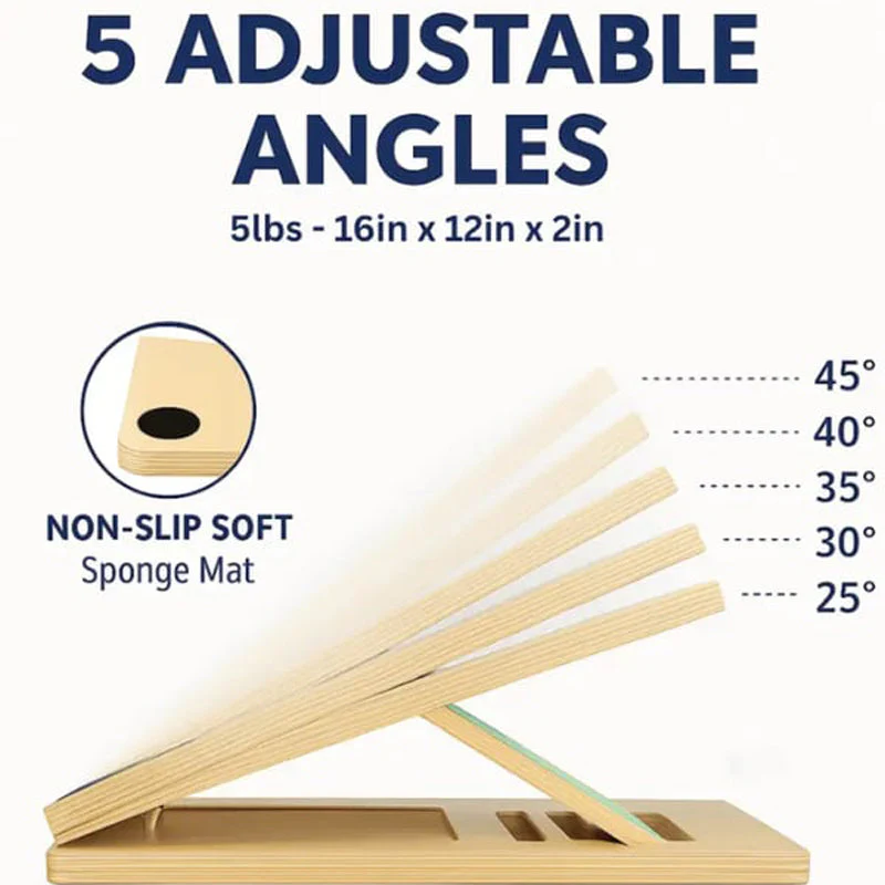 📢📢50 % de réduction !! ⏰Planche inclinée en bois réglable pour l’étirement des mollets - Image 6
