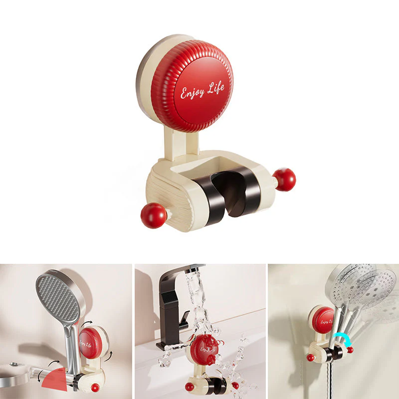 🚿 ACHETEZ 2 - RECEVEZ 1 GRATUIT ! 🌟 Support de Douche à Ventouse Réglable - Installation Sans Perçage, Orientation 360° 💦✨ - Image 2