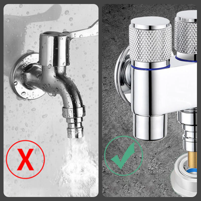 🎁 33 % DE RÉDUCTION ! 🔧✨ Vanne d'angle de sortie à double interrupteur 1/2" – Pratique et durable 🚰🌟 - Image 2