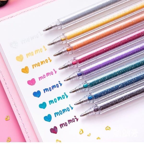 📢📢60 % de réduction !!!✨Set de Stylos Gel Pailletés Biodégradables 🎨 Écriture Douce, Couleurs Éclatantes & Idéal pour DIY, Coloriage & Créativité ! - Image 11
