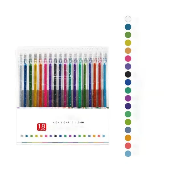 📢📢60 % de réduction !!!✨Set de Stylos Gel Pailletés Biodégradables 🎨 Écriture Douce, Couleurs Éclatantes & Idéal pour DIY, Coloriage & Créativité ! - Image 23