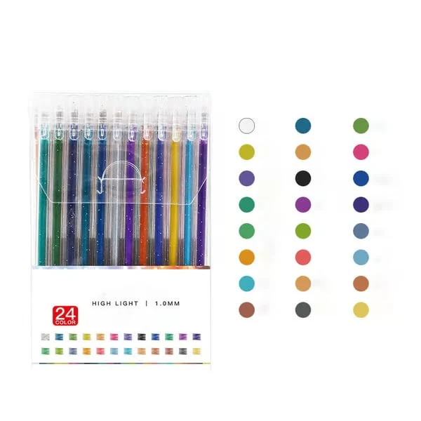 📢📢60 % de réduction !!!✨Set de Stylos Gel Pailletés Biodégradables 🎨 Écriture Douce, Couleurs Éclatantes & Idéal pour DIY, Coloriage & Créativité ! - Image 24