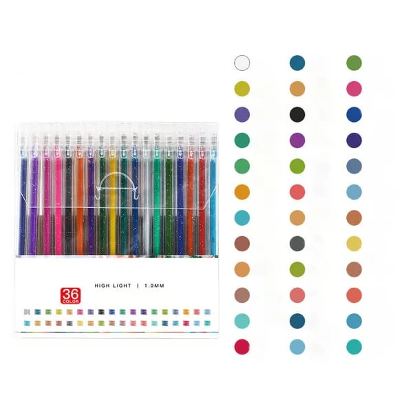📢📢60 % de réduction !!!✨Set de Stylos Gel Pailletés Biodégradables 🎨 Écriture Douce, Couleurs Éclatantes & Idéal pour DIY, Coloriage & Créativité ! - Image 25