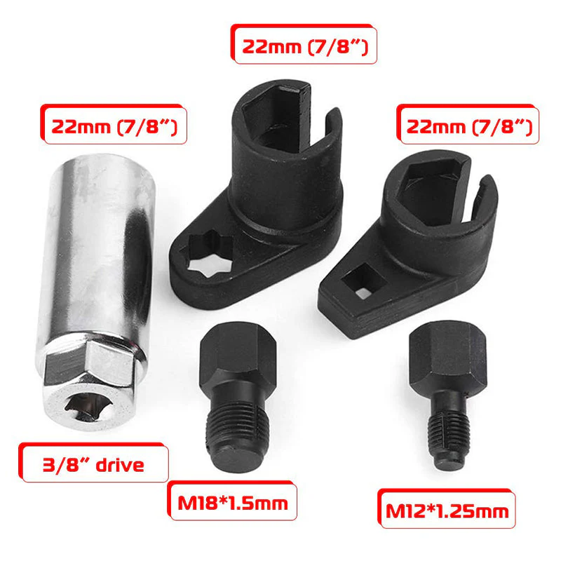 📢📢60 % DE RÉDUCTION !! ⏰🔧Jeu de 5 pièces comprenant une douille de décalage pour capteur O2 automobile et un chasse-filet - Image 14