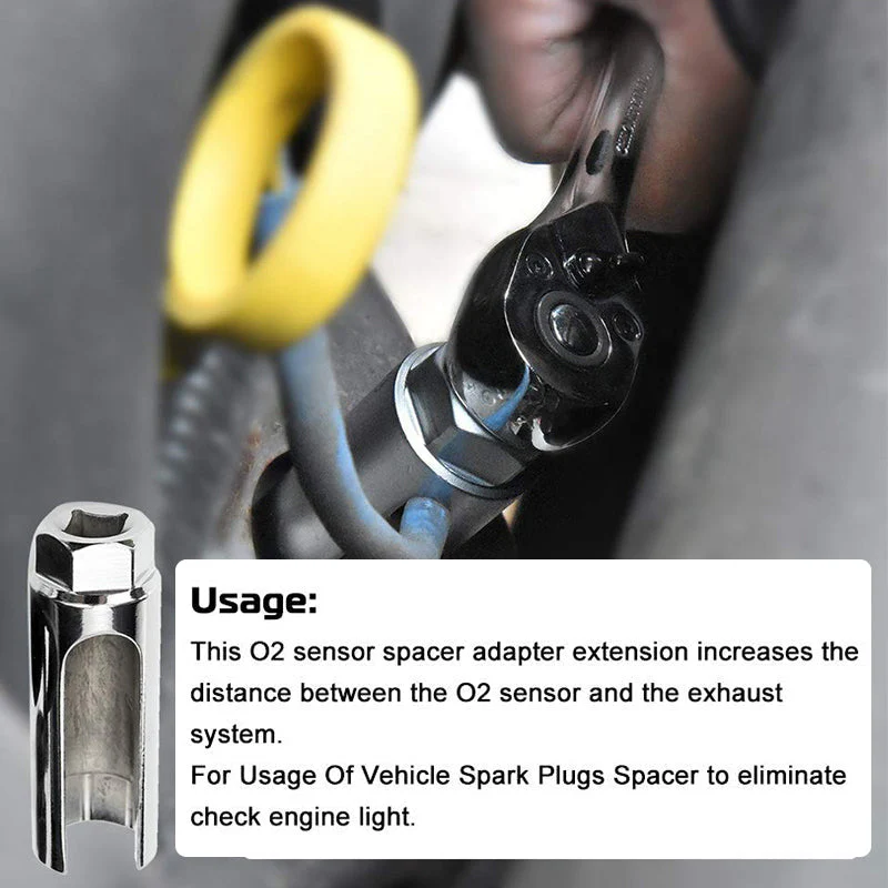 📢📢60 % DE RÉDUCTION !! ⏰🔧Jeu de 5 pièces comprenant une douille de décalage pour capteur O2 automobile et un chasse-filet - Image 6