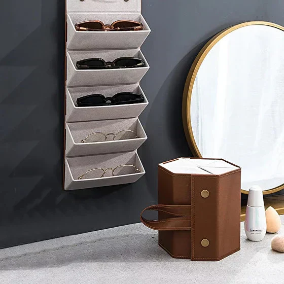 🎉🎉🎉🥳🥳👓 Sac de rangement en cuir Multi - lunettes - Image 3
