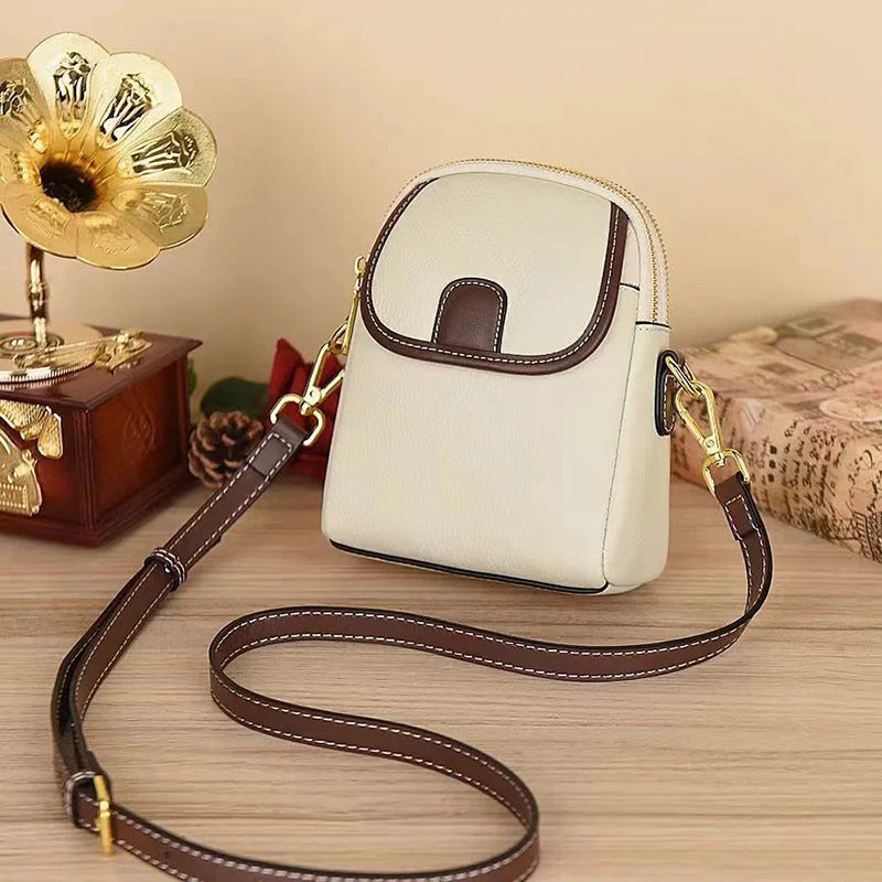 Sac à bandoulière classique en PU pour femmes avec fermeture à glissière double couche - Image 14