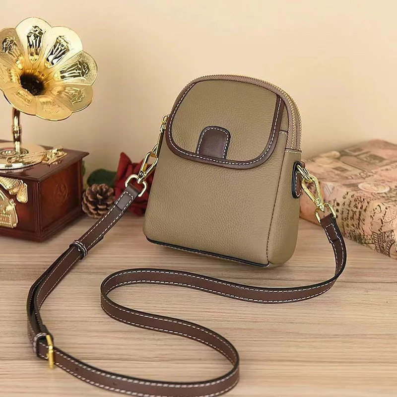Sac à bandoulière classique en PU pour femmes avec fermeture à glissière double couche - Image 15