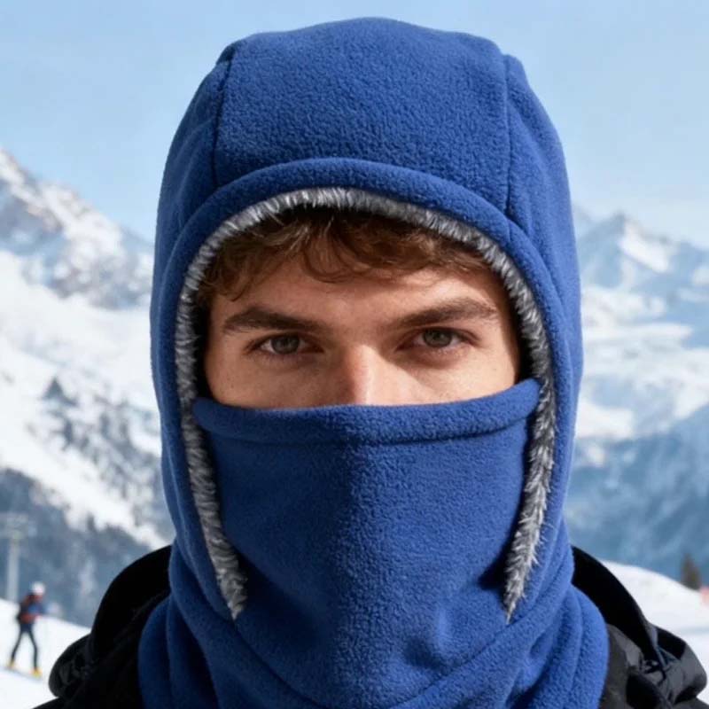 🧣 55% DE RÉDUCTION! ✨ Cagoule Unisexe Coupe-Vent - Matière Polaire Respirante avec Protection Visage Intégrale pour Sports d'Hiver ❄️🔒 - Image 3