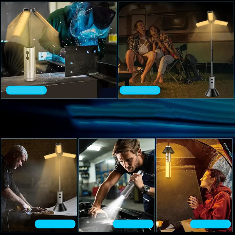 📢📢66 % de réduction !!! ✨Lampes de camping LED pliables et portables - Image 3