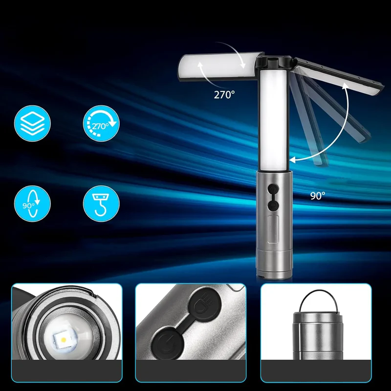 📢📢66 % de réduction !!! ✨Lampes de camping LED pliables et portables - Image 4