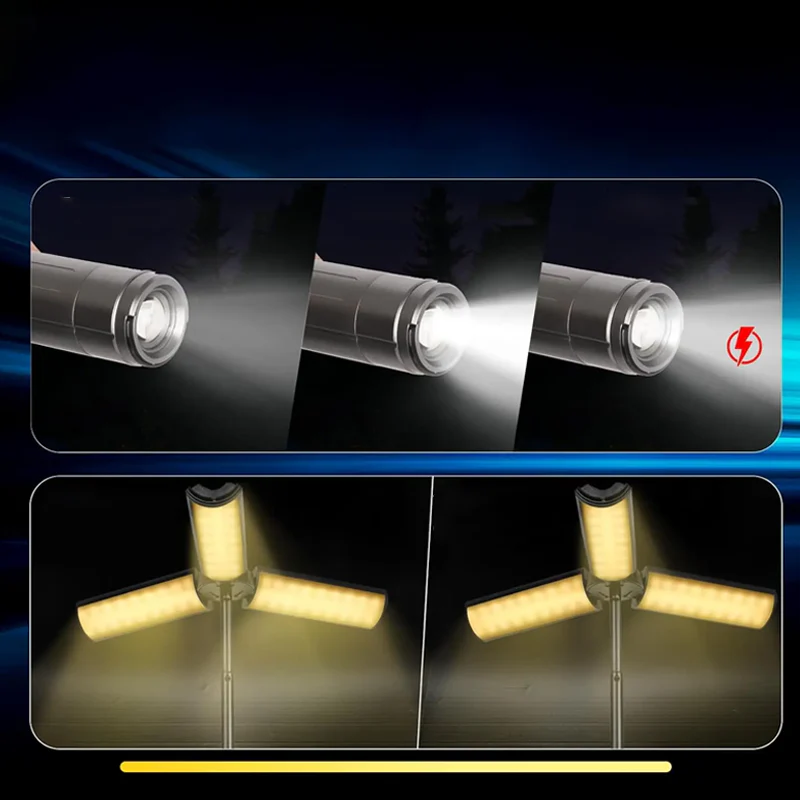 📢📢66 % de réduction !!! ✨Lampes de camping LED pliables et portables - Image 5