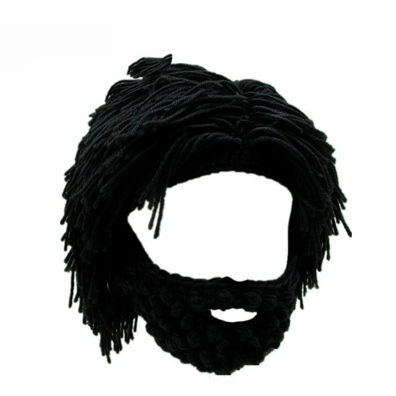 đąđą50 % de rĂ©duction !! â° Chapeau Punk avec Perruque et Barbe TricotĂ©e â Style Unique, PrĂȘt Ă Porter & Accessoire de DĂ©guisement đ„ - Image 9
