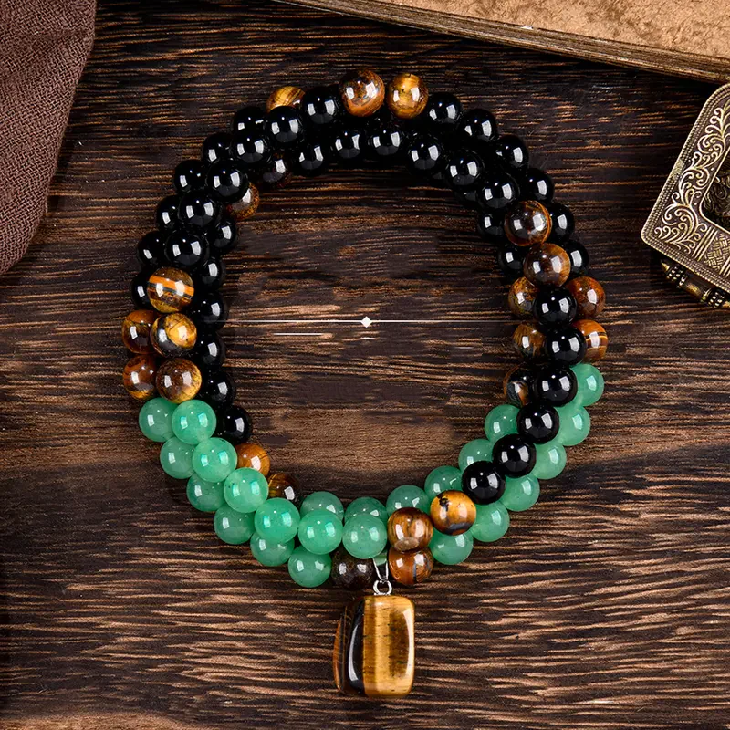 📢📢60 %  DE RÉDUCTION !! ⏰Collier bohème en perles de pierre naturelle - Image 3