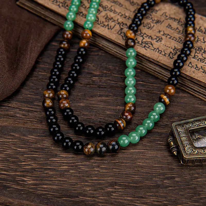 📢📢60 %  DE RÉDUCTION !! ⏰Collier bohème en perles de pierre naturelle - Image 6