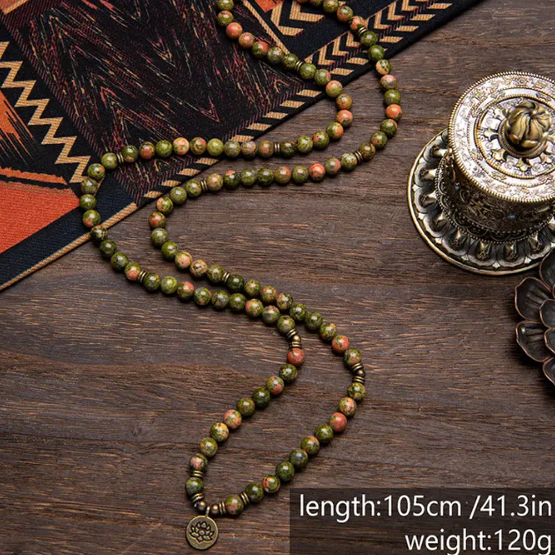 📢📢60 %  DE RÉDUCTION !! ⏰Collier bohème en perles de pierre naturelle - Image 8