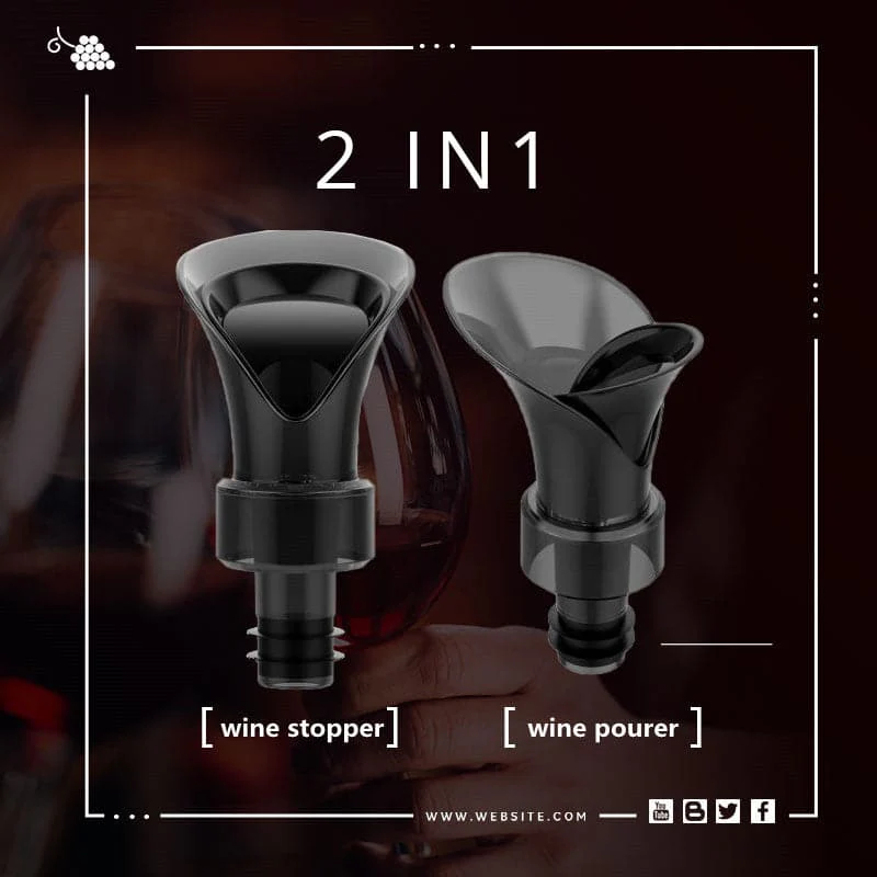 📢📢50 % de réduction !! ⏰Bouchon de vin rouge 2 en 1 (2 achet¨¦s, 1 gratuit) - Image 4