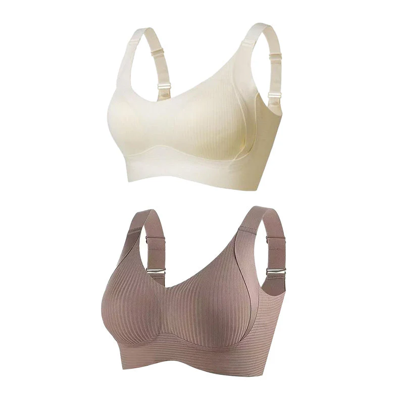 📢📢50 % de réduction !! ⏰Soutien-gorge push-up côtelé pour femmes, réglable et sans fil - Image 34
