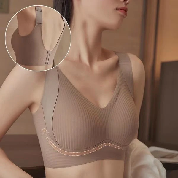 📢📢50 % de réduction !! ⏰Soutien-gorge push-up côtelé pour femmes, réglable et sans fil - Image 6