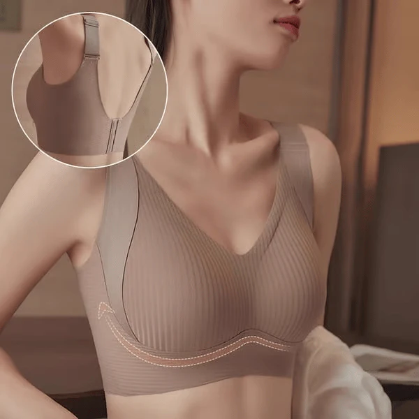 📢📢50 % de réduction !! ⏰Soutien-gorge push-up côtelé pour femmes, réglable et sans fil - Image 9