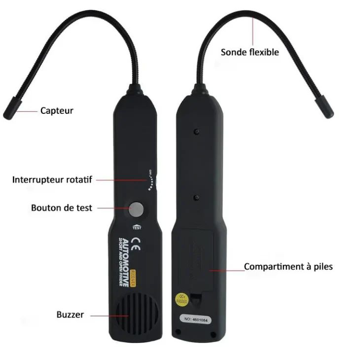 đąđą50 % DE RĂDUCTION !! â° Testeur de circuit ouvert/court-circuit automobile EM415 - Sonde CC et gĂ©nĂ©rateur audio de localisation de dĂ©fauts (prend en charge les tensions infĂ©rieures Ă 42 V) - Image 6