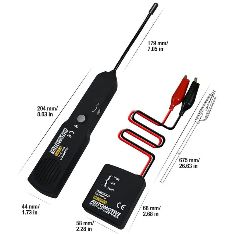 đąđą50 % DE RĂDUCTION !! â° Testeur de circuit ouvert/court-circuit automobile EM415 - Sonde CC et gĂ©nĂ©rateur audio de localisation de dĂ©fauts (prend en charge les tensions infĂ©rieures Ă 42 V) - Image 7