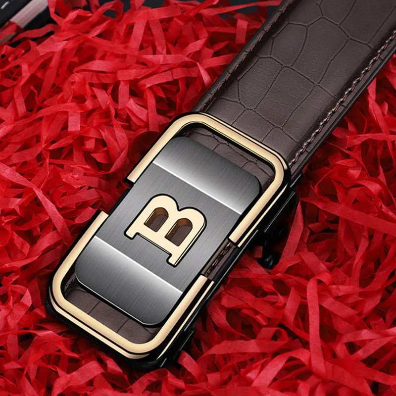 Nouveautés d'automne à -50% : Dernières 3 heures !💖Ceinture à boucle automatique à motif crocodile pour hommes - Image 2