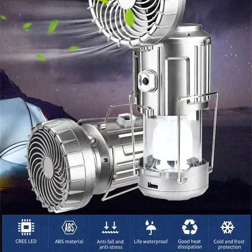 💡💡🎁Vente chaude 50% de réduction🎁🔥Lanterne de camping LED portable avec ventilateur - Image 2
