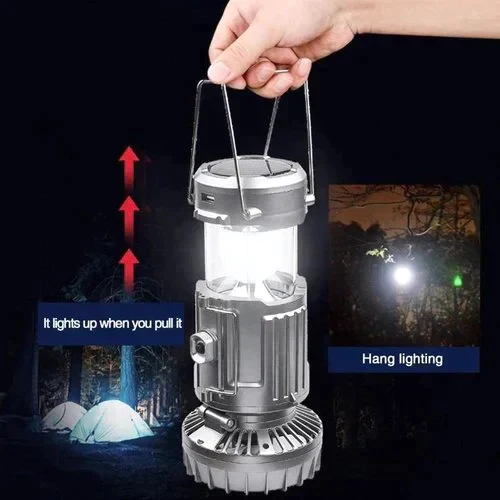 💡💡🎁Vente chaude 50% de réduction🎁🔥Lanterne de camping LED portable avec ventilateur - Image 3