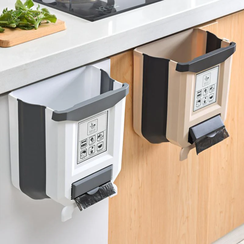 🚀😍Obtenez 5 rouleaux de sacs poubelle gratuitement🗑️Poubelle pliable pour armoires de cuisine✨ - Image 3