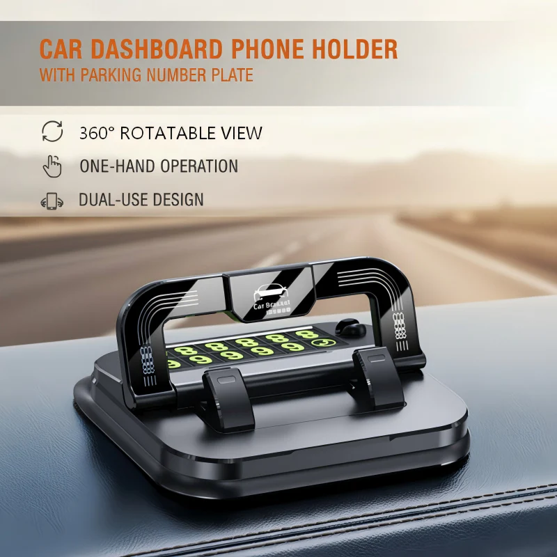 📢📢50% de réduction ! 📱 Support Voiture 360° + Carte de Stationnement Lumineuse – Pliable, Sécurisé & Sans Obstruction ! ✨