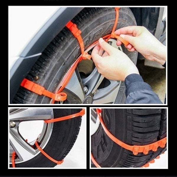 🔥 Dernier Jour de Promo ! ✨ Chaînes Antidérapantes Voiture - Nylon Résistant à -35°C, Installation Express 10s, Sécurité Toutes Routes Glissantes ❄️🚗 - Image 5