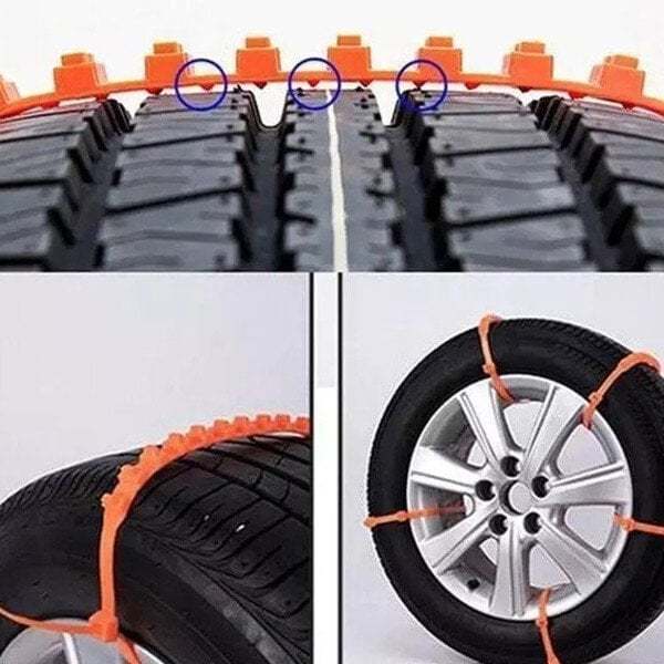 🔥 Dernier Jour de Promo ! ✨ Chaînes Antidérapantes Voiture - Nylon Résistant à -35°C, Installation Express 10s, Sécurité Toutes Routes Glissantes ❄️🚗 - Image 8