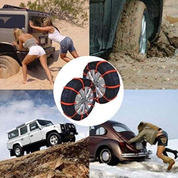 🔥 Dernier Jour de Promo ! ✨ Chaînes Antidérapantes Voiture - Nylon Résistant à -35°C, Installation Express 10s, Sécurité Toutes Routes Glissantes ❄️🚗 - Image 9
