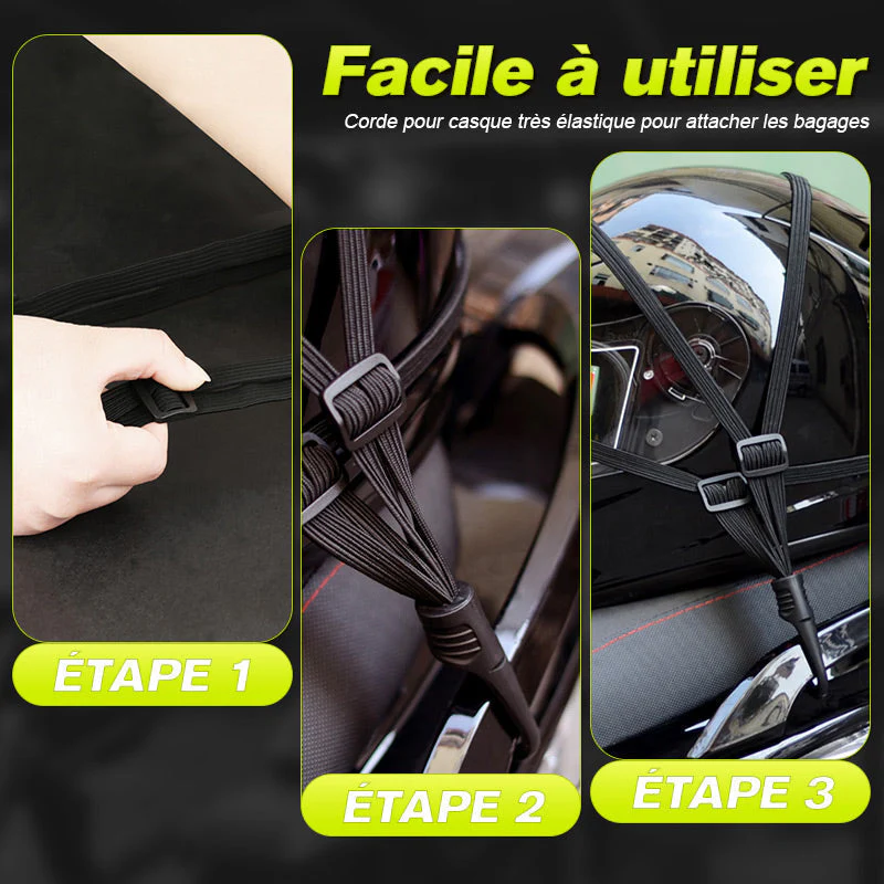 Corde pour casque hautement élastique Cordon de fixation pour bagages - Image 4