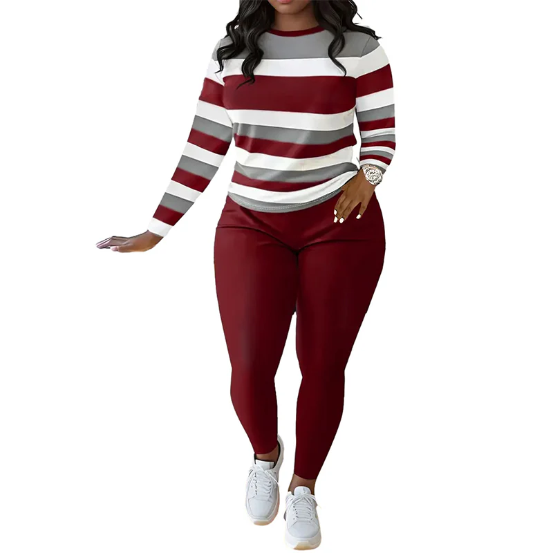 📢📢70 % DE RÉDUCTION !! ⏰Ensemble 2 pièces décontracté pour femme👚👖