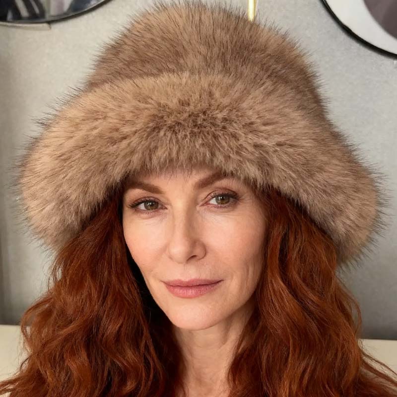 Chic Warm Soft Faux Fur Fisherman Hat - Image 7