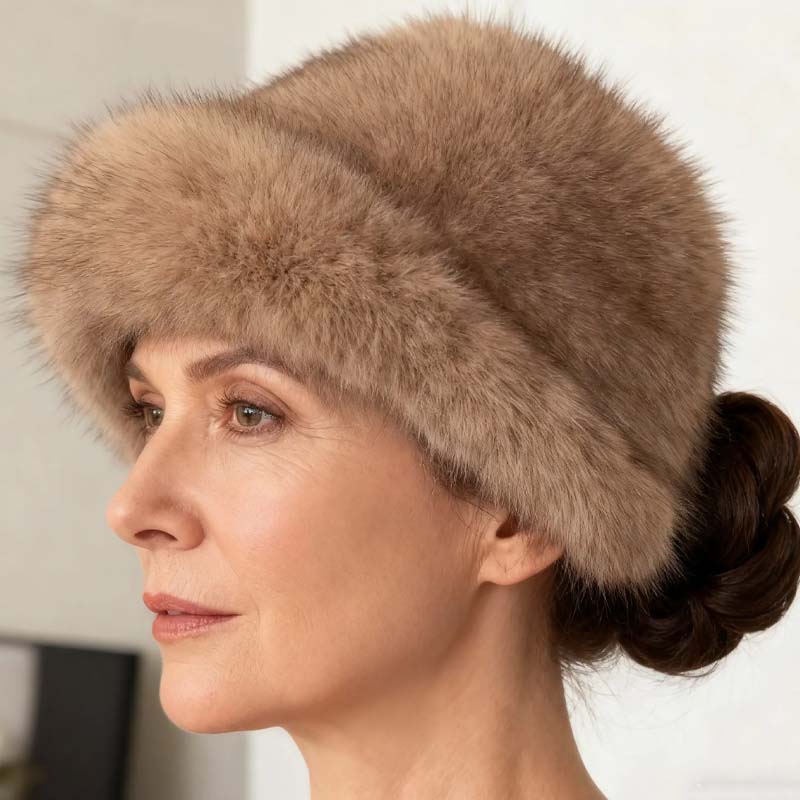 Chic Warm Soft Faux Fur Fisherman Hat - Image 8