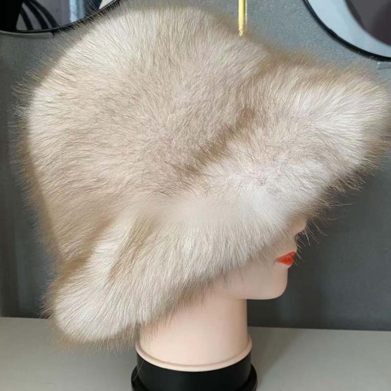 Chic Warm Soft Faux Fur Fisherman Hat - Image 9