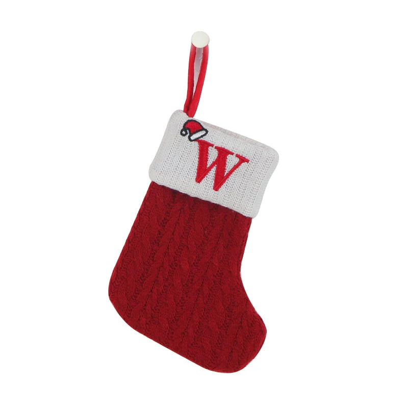 🔥SOLDES -50 % DE RÉDUCTION🔥  Chaussettes en tricot douillettes, sac cadeau brodé en forme de bonbon, chaussette de Noël avec lettre - Parfait pour les tout-petits ! - Image 33