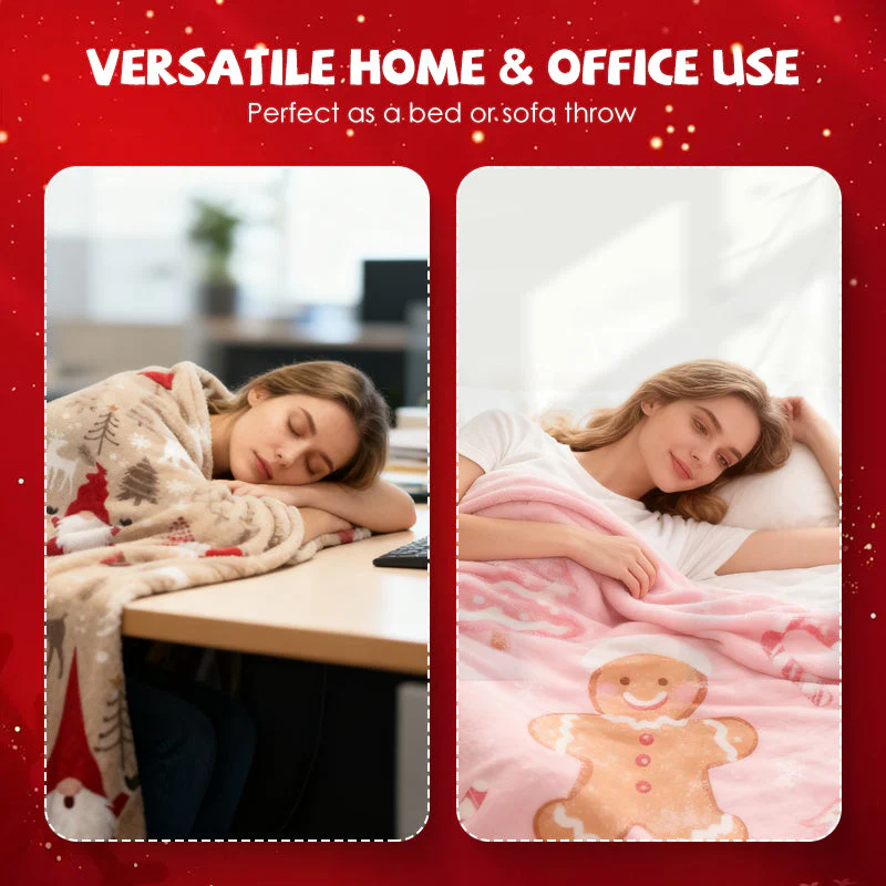 📢📢KIT ÉCONOMIE⏰Couverture en flanelle imprimée sur le thème de Noël - Image 3