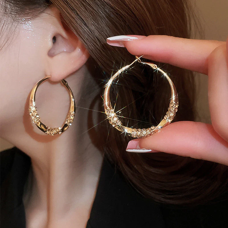 🌙💎Boucles d'oreilles circulaires avec zircon(🔥60% de réduction) - Image 2