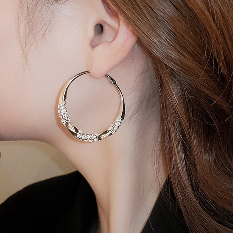 🌙💎Boucles d'oreilles circulaires avec zircon(🔥60% de réduction) - Image 4