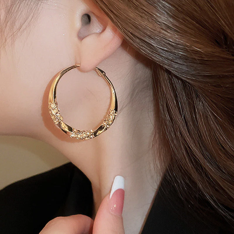🌙💎Boucles d'oreilles circulaires avec zircon(🔥60% de réduction) - Image 5